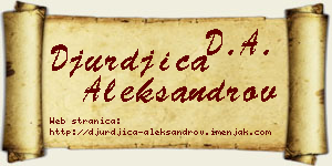 Đurđica Aleksandrov vizit kartica